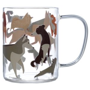 Theeglas honden print 350 ml.