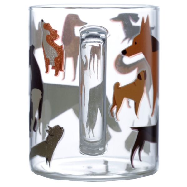 Theeglas honden print 350 ml.