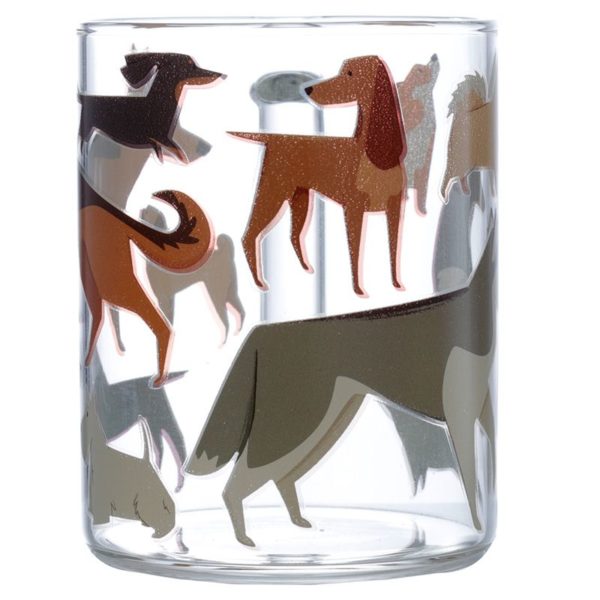 Theeglas honden print 350 ml.