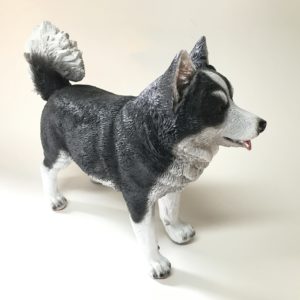 beeldje siberische husky 19 cm hoog