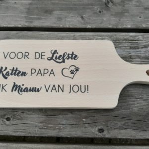 borrelplank speciaal voor katten papa's