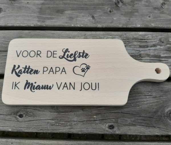 borrelplank speciaal voor katten papa's