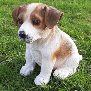 jack russell puppy beeldje, levensecht, 17 cm  (kopie)