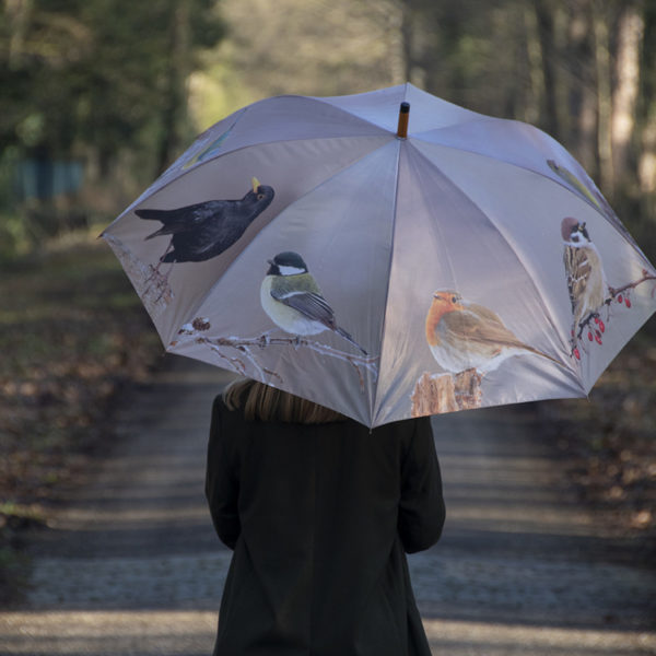 paraplu met diverse nederlandse vogel soorten